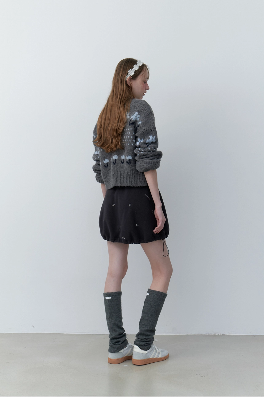 Silvery Fleece Skirt (Charcoal)16.jpg