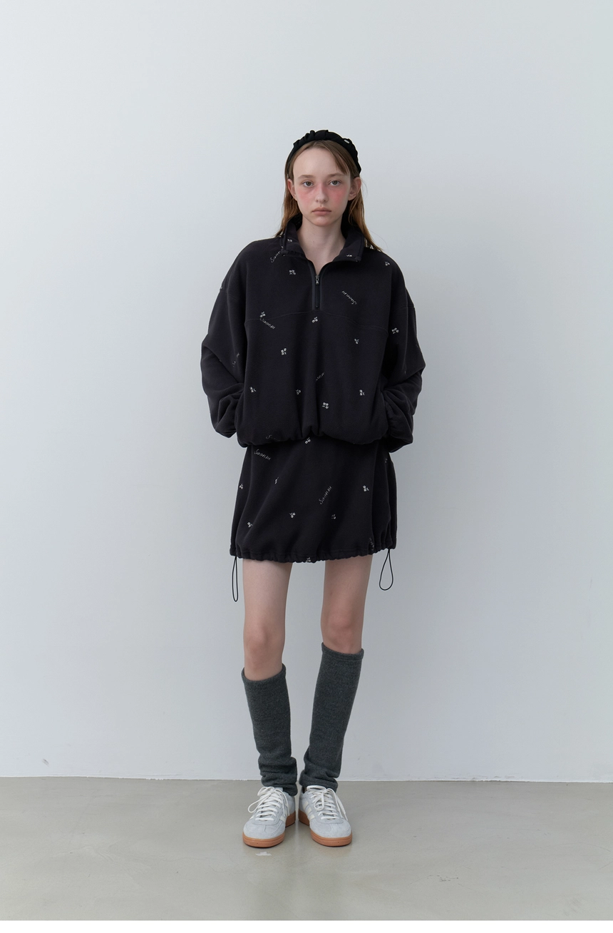 Silvery Fleece Skirt (Charcoal)3.jpg