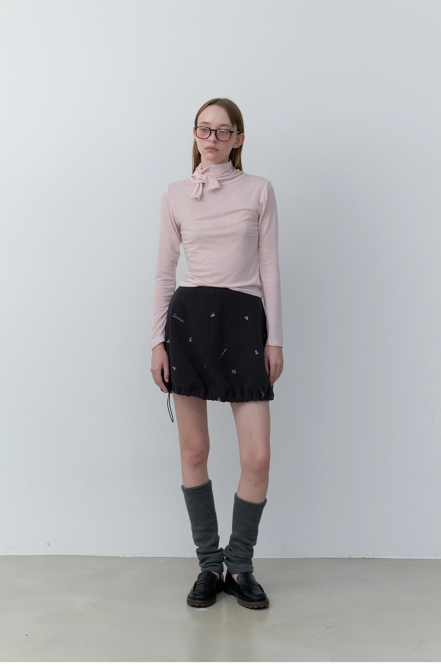 Silvery Fleece Skirt (Charcoal)9.jpg
