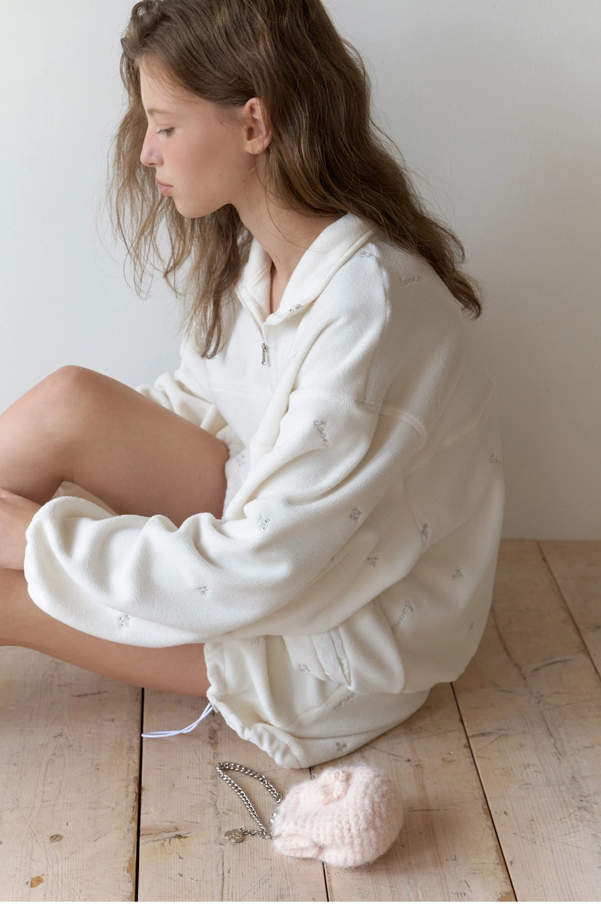 Silvery Fleece Skirt (Cream)11.jpg