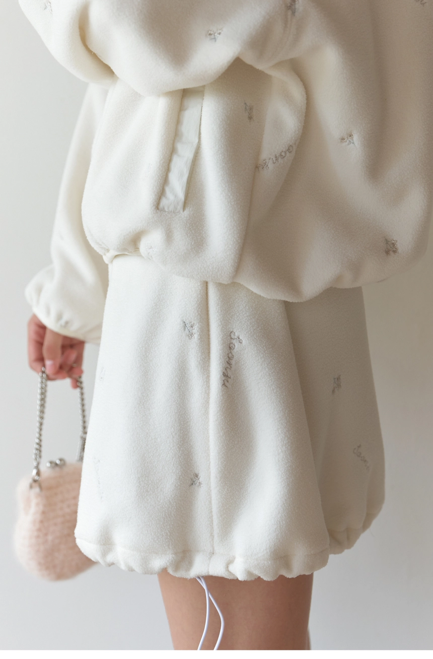 Silvery Fleece Skirt (Cream)12.jpg