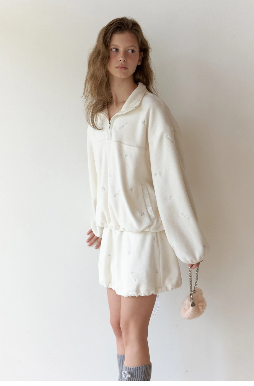 Silvery Fleece Skirt (Cream)15.jpg