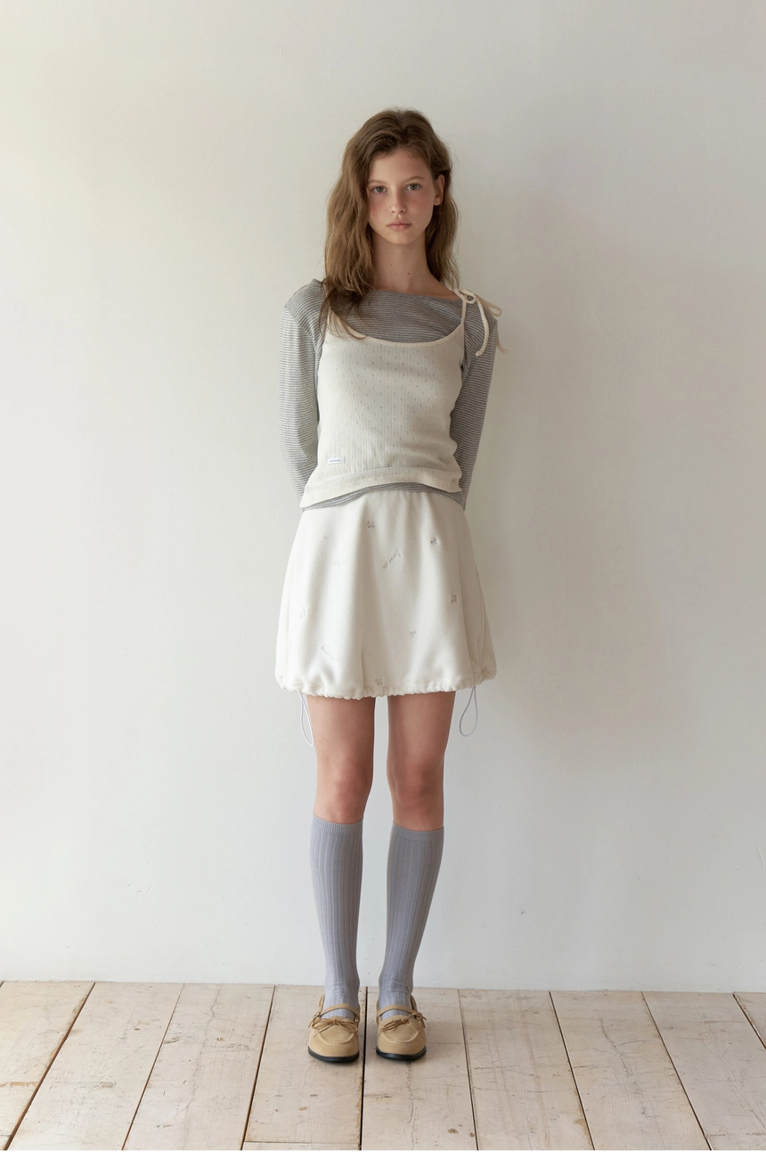 Silvery Fleece Skirt (Cream)17.jpg