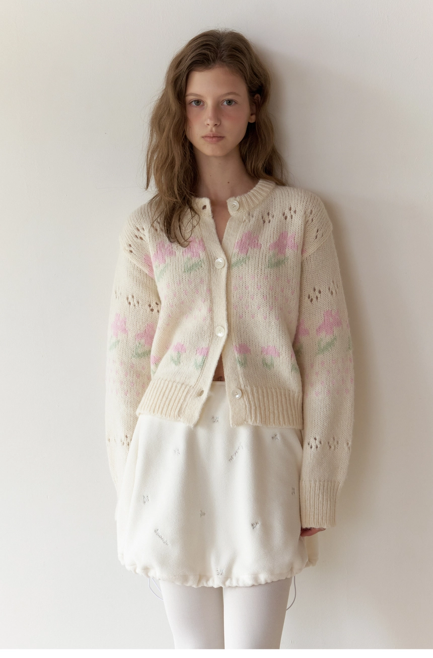 Silvery Fleece Skirt (Cream)3.jpg