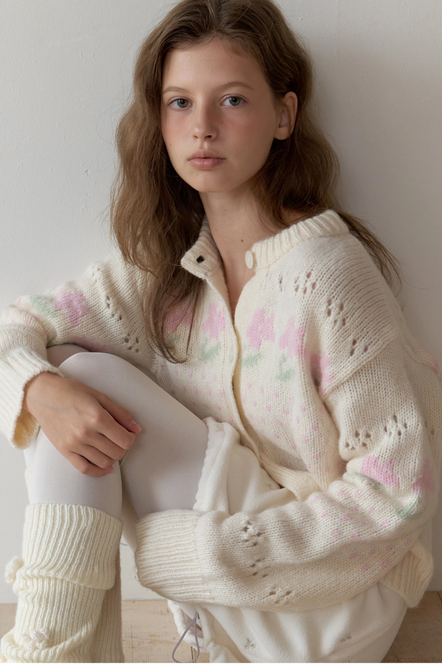 Silvery Fleece Skirt (Cream)4.jpg