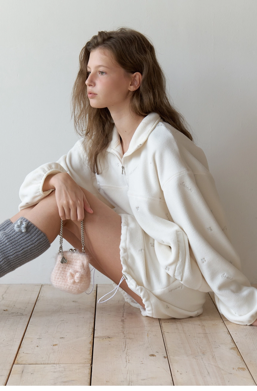 Silvery Fleece Skirt (Cream)7.jpg