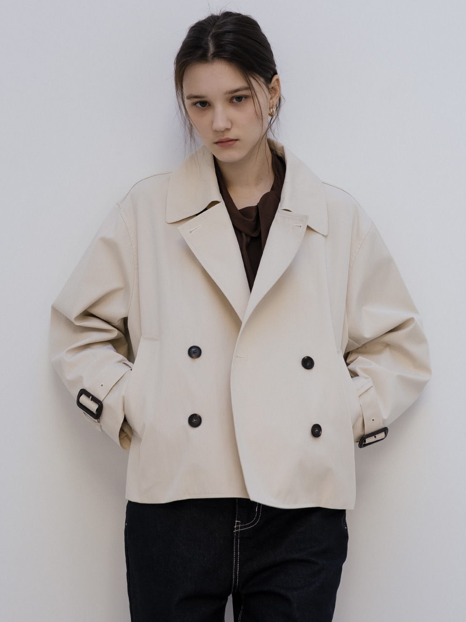 Short double trench jacket [TISP05JK16]_Beige