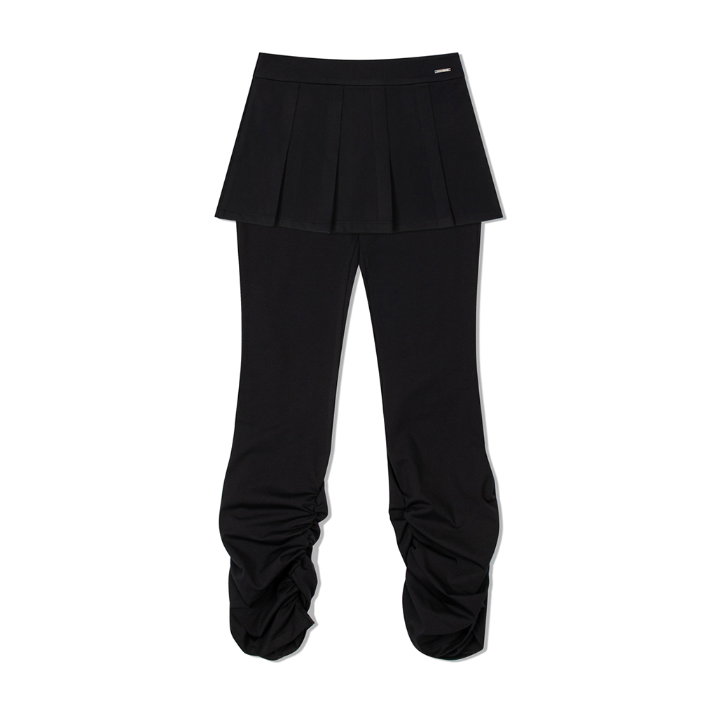Skirt shirring pants SET BLACK | ファッション通販サイト NUGU