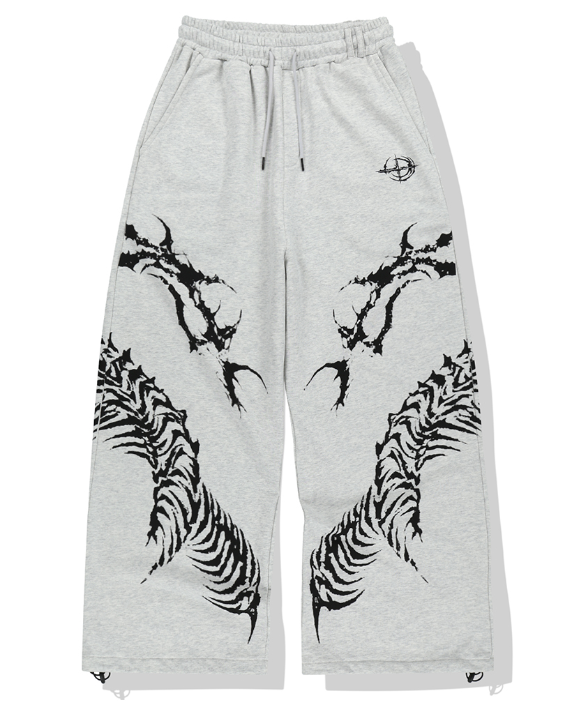 Snake Bone Sweat Pants - Light Grey