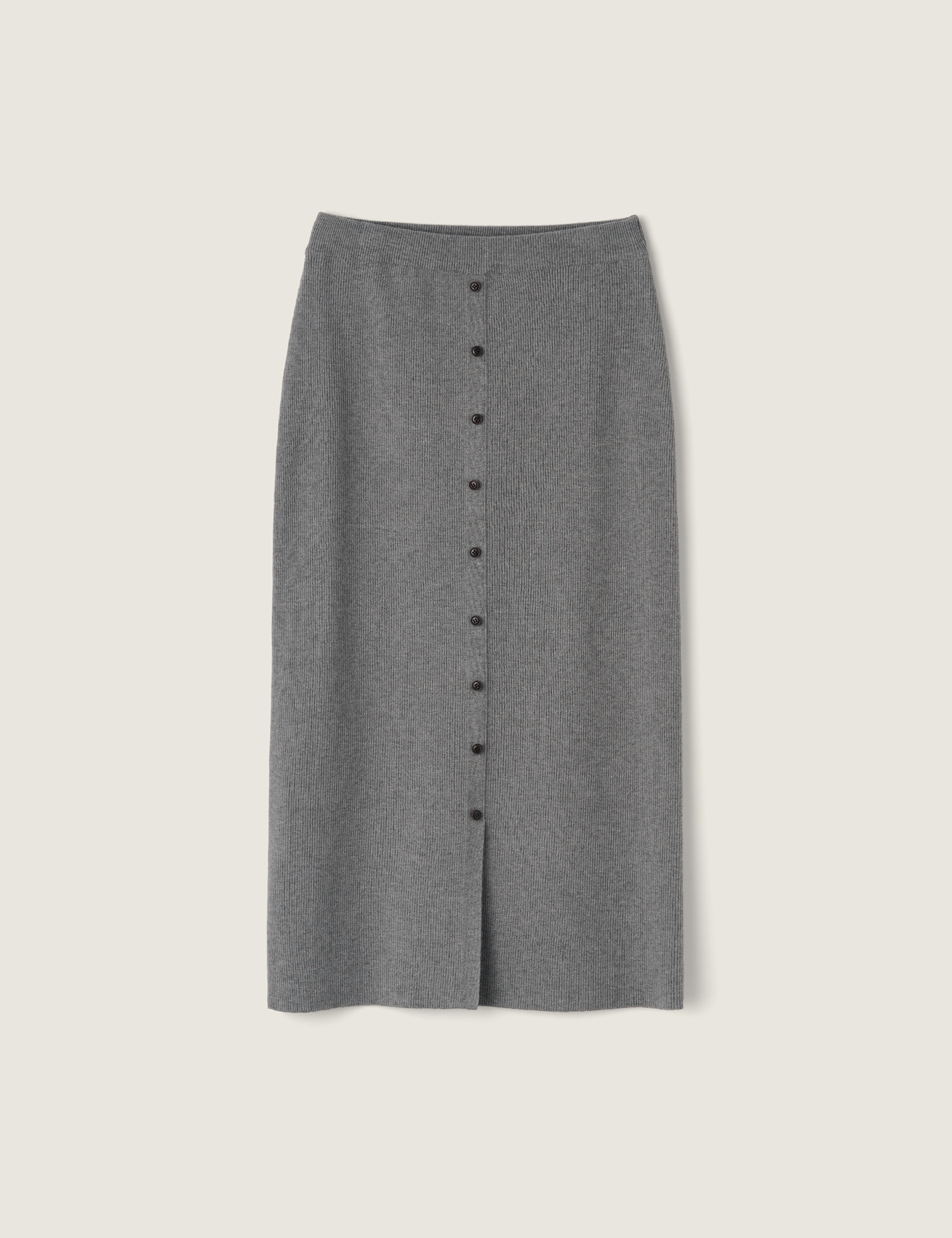 Sojeanne Wool Knit Skirt (Melange Gray) | ファッション通販
