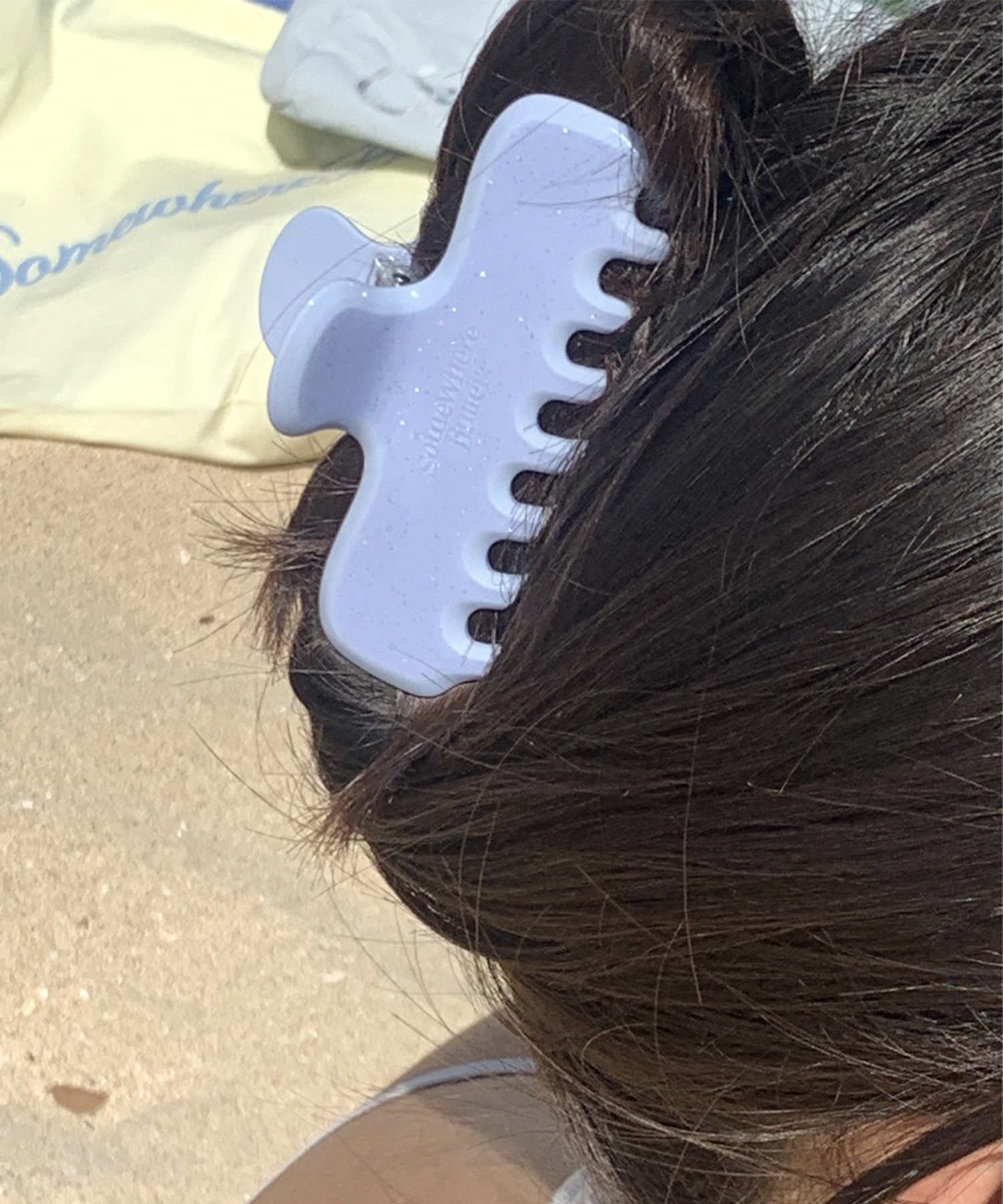 Sparkle Pearl Hair Clip - Light Blue
