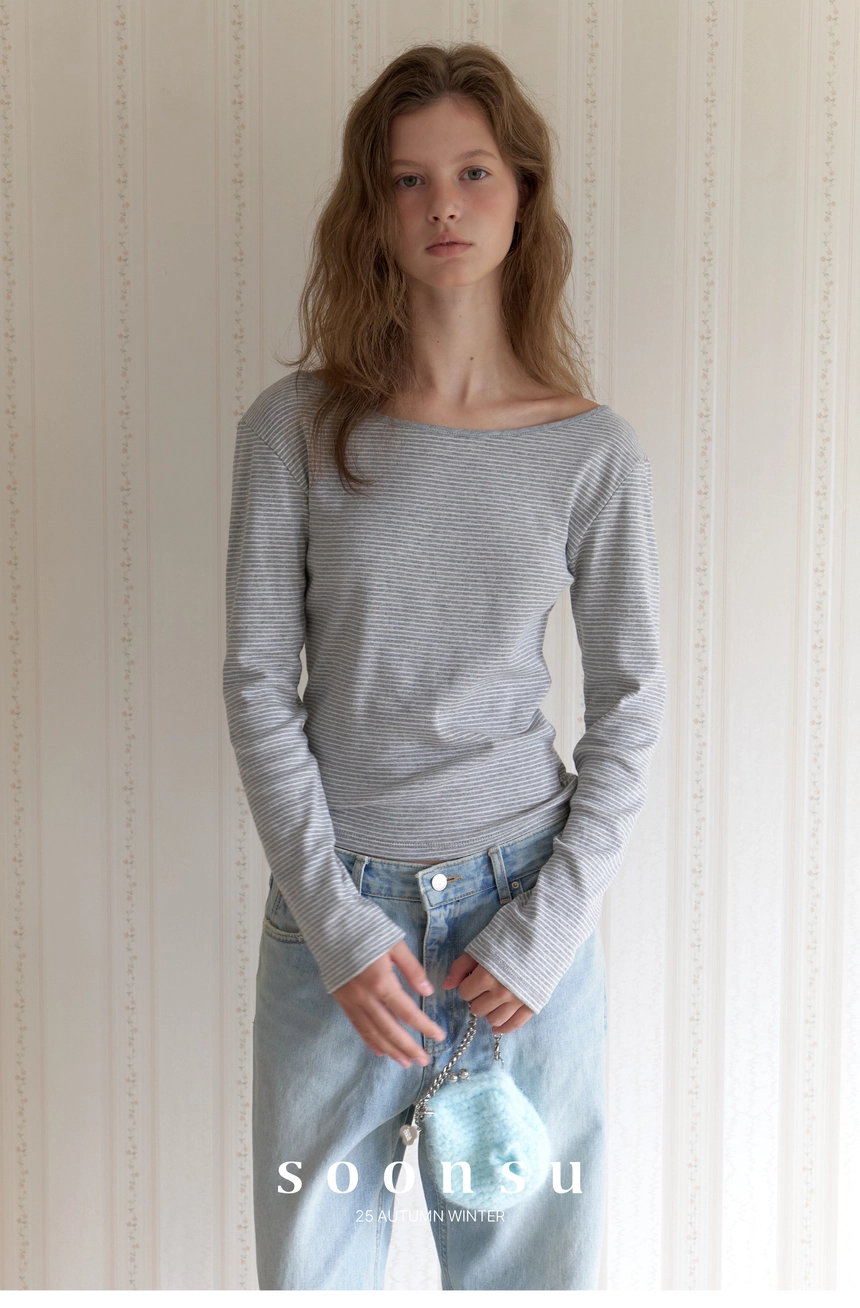 Stripy Tee (Melange Grey).jpg