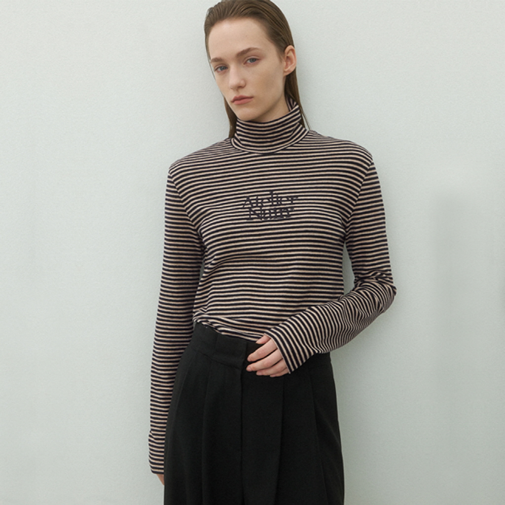 ディックストライプオフショルダー長袖Tシャツ | ファッション通販