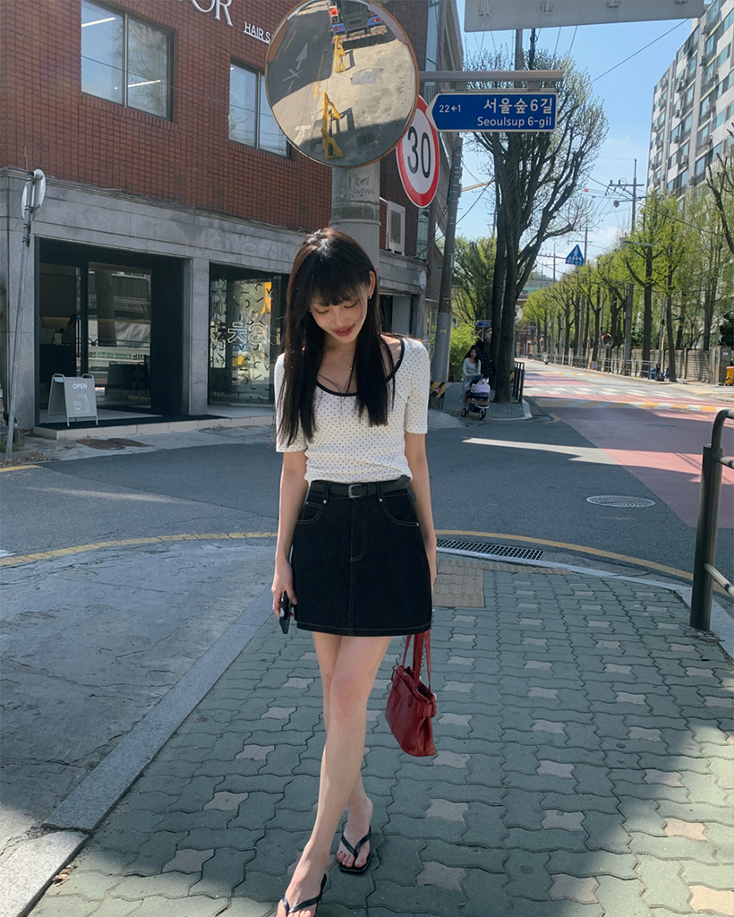 ベルトSET*デニムミニスカート | ファッション通販サイト NUGU