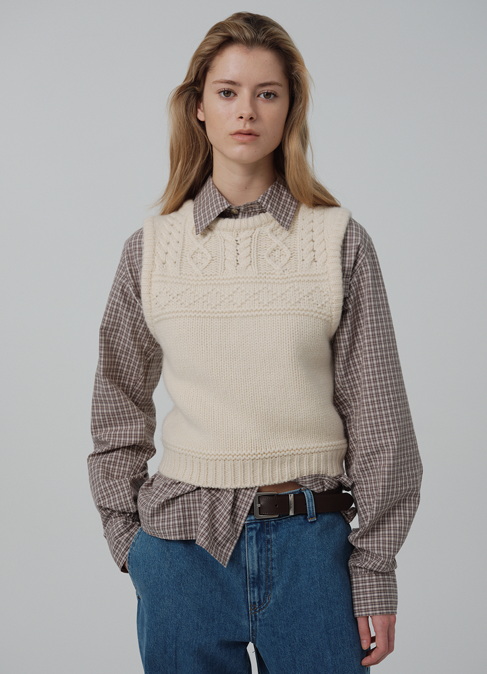 Lomi Fisherman Knit Vest_Ivory