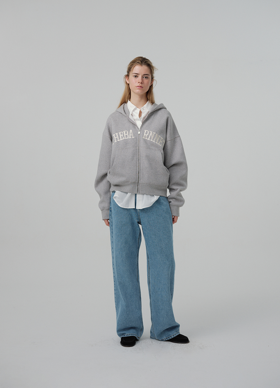 Warm Campie Sweat Zip-Up Hoodie_Grey | ファッション通販サイト NUGU