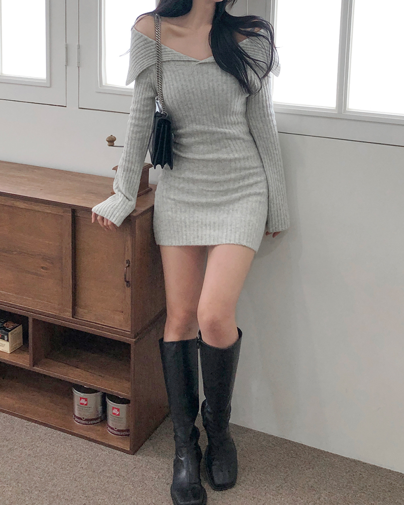 オフショルニットワンピース | ファッション通販サイト NUGU