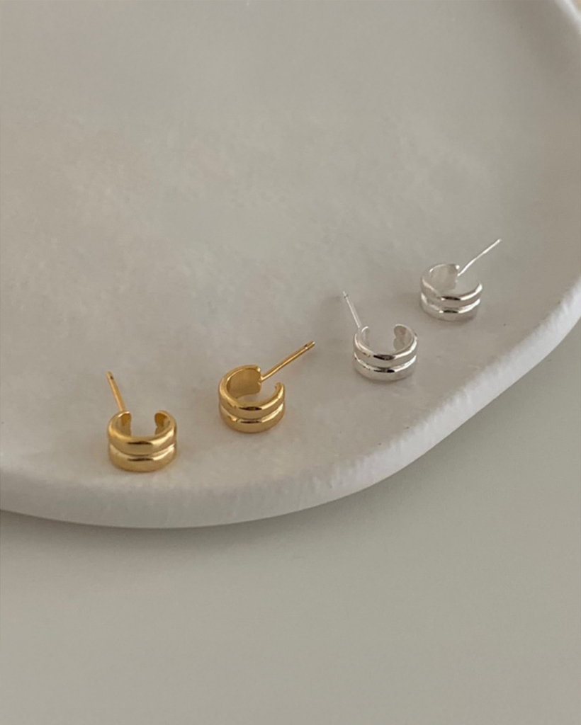 シルバーリング型ピアス シルバー925*リングピアス | ファッション通販サイト NUGU