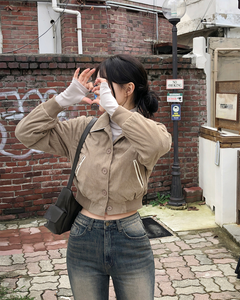 コーデュロイクロップドジャケット | ファッション通販サイト NUGU