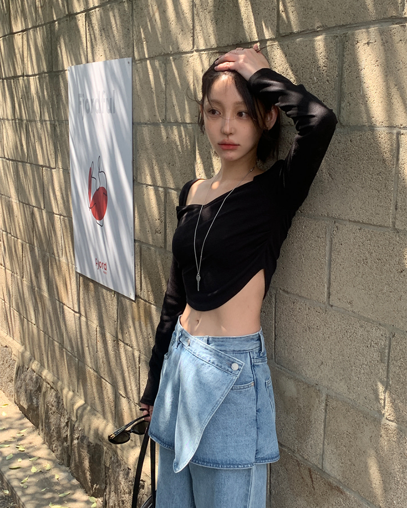 LoeweｘPaula’sプリントラップスカートデニム仕上げ付き ラップスカートデニムパンツ | ファッション通販サイト NUGU