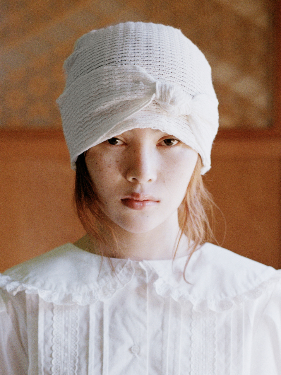 TIE KNIT BEANIE IN CREAM | ファッション通販サイト NUGU