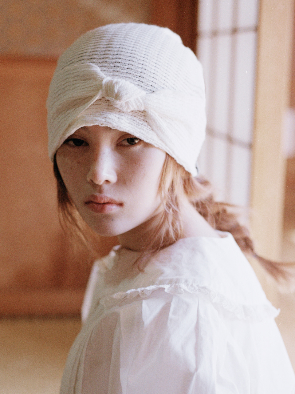 帽子 THEREDTHREAD S fuzzy knit beanie white THEREDTHREAD / ザレッドスレッド】S fuzzy knit beanie