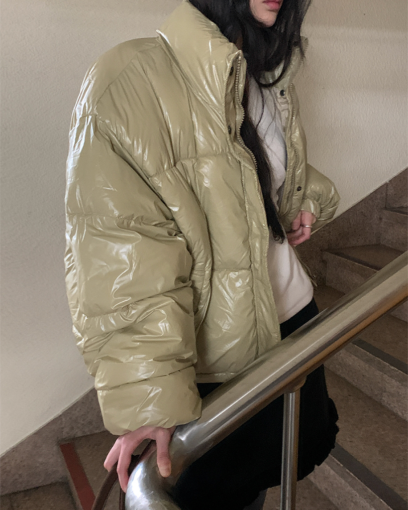 21AW極美品 光沢 フーディーダウンジャケット サイズ50 光沢ダウン