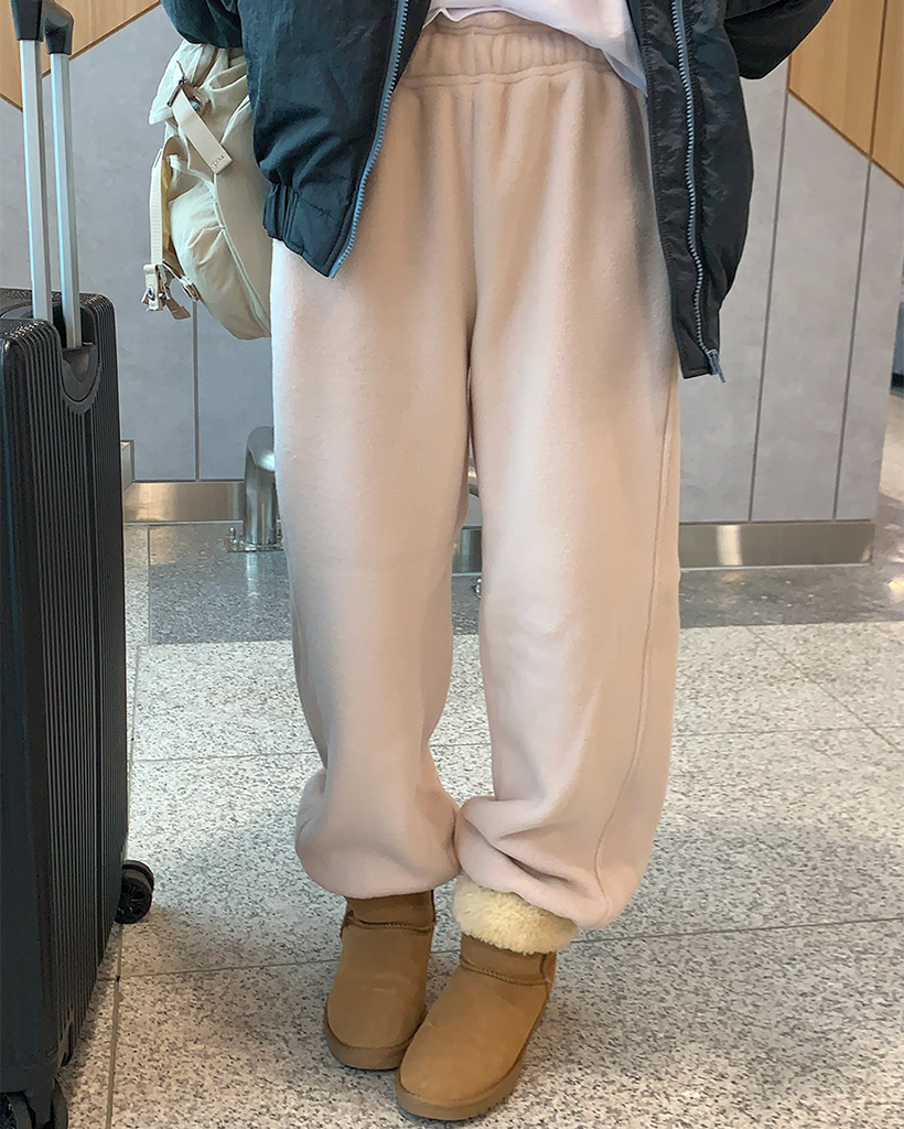 裏起毛フリースジョガーパンツ