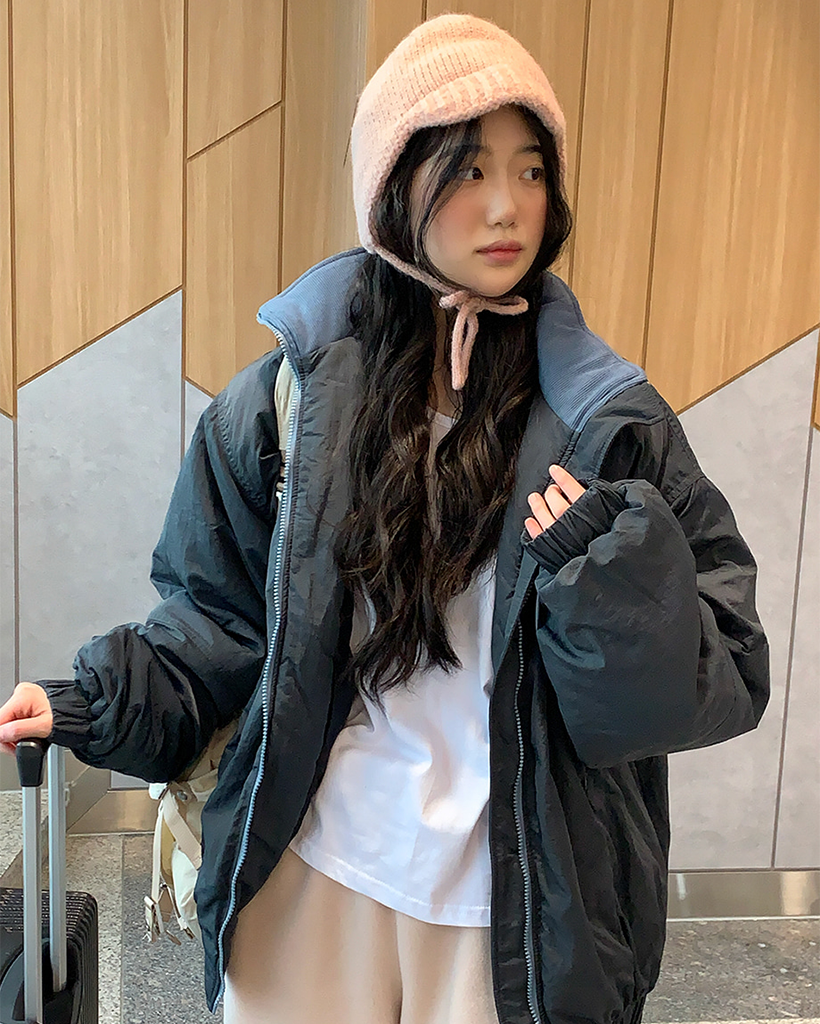 ニットイヤーマフキャップ