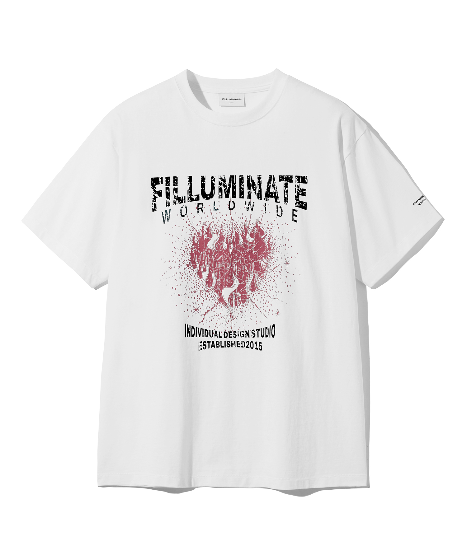 Tシャツ・カットソー [FILLUMINATE] Burning Heart T-shirt Burning Heart T-Shirt-White | ファッション通販サイト NUGU