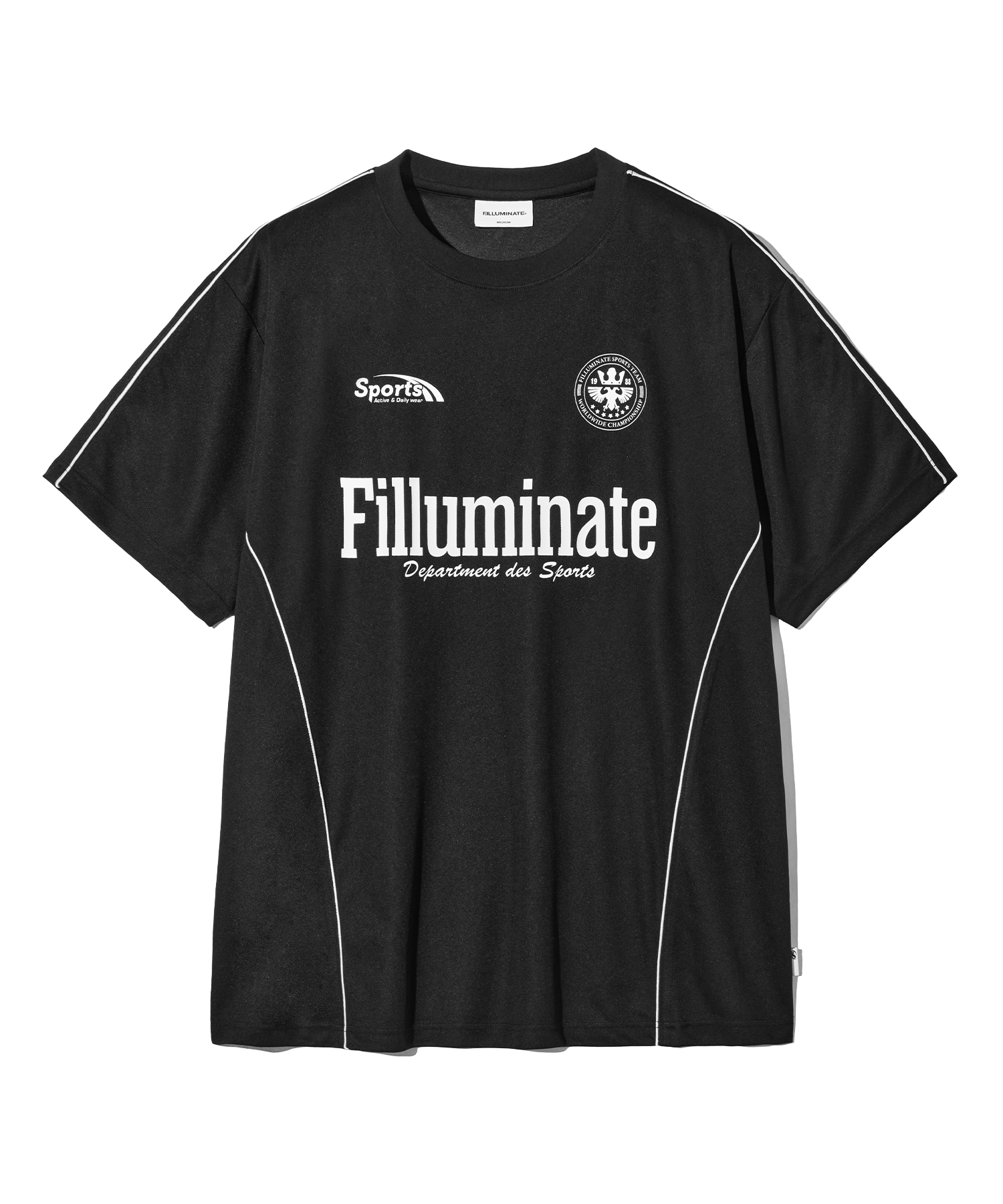 Line Mesh Jersey T-Shirt-White | ファッション通販サイト NUGU