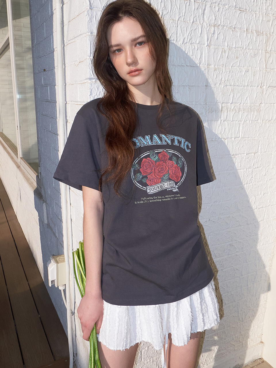 Romantic Graphic T-Shirt, Charcoal