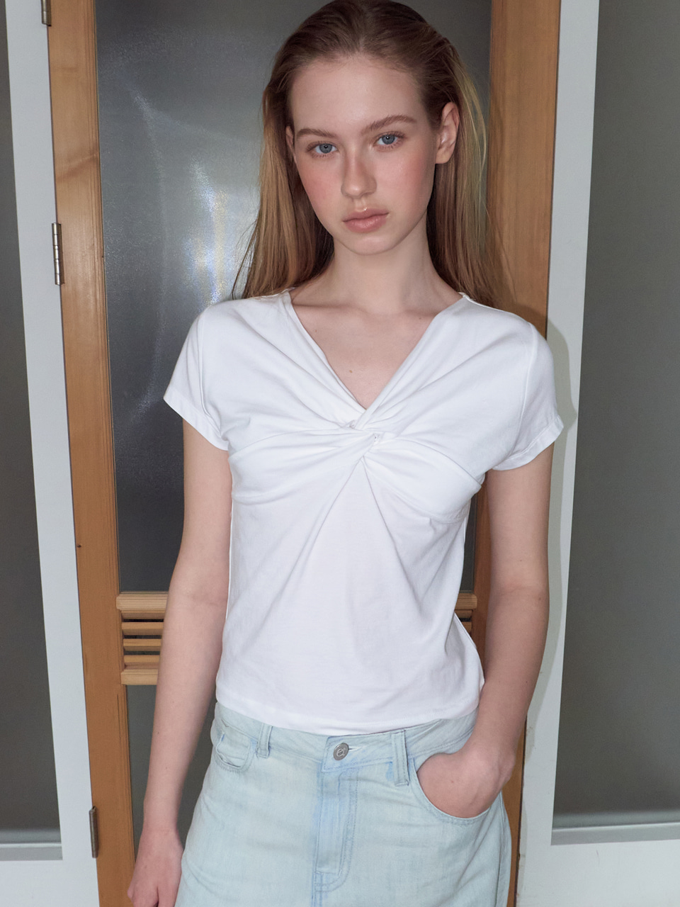 Twist Knot T-Shirt, White