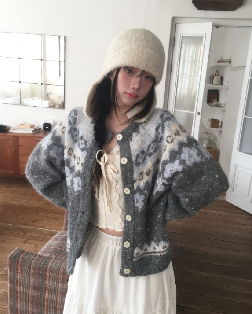 2color)ノルディック柄カーディガン | ファッション通販サイト NUGU