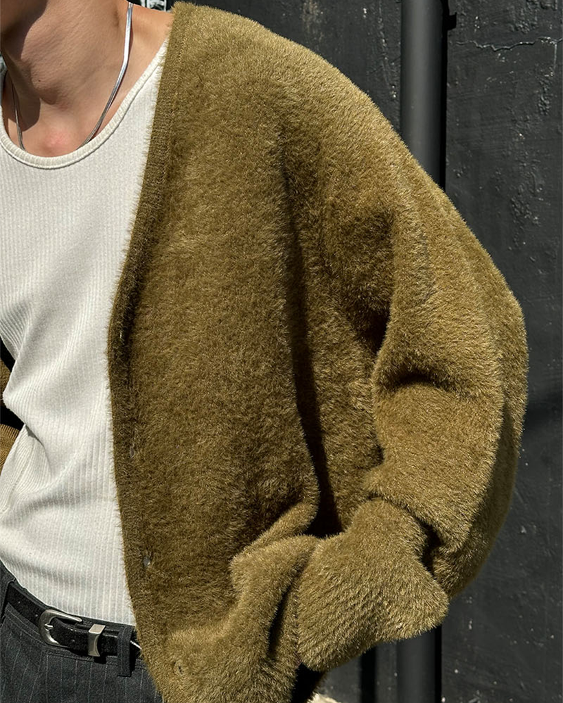 【専用】mother angora  cardigan wine Embellished Angora Cardigan