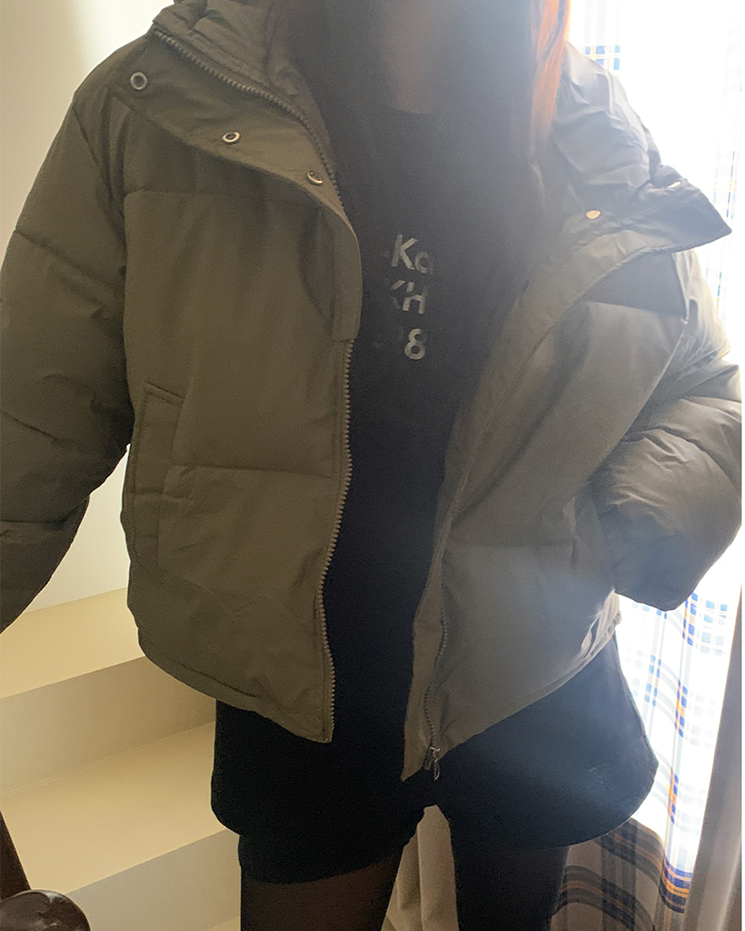 フード付きクロップドダウンジャケット | ファッション通販サイト NUGU