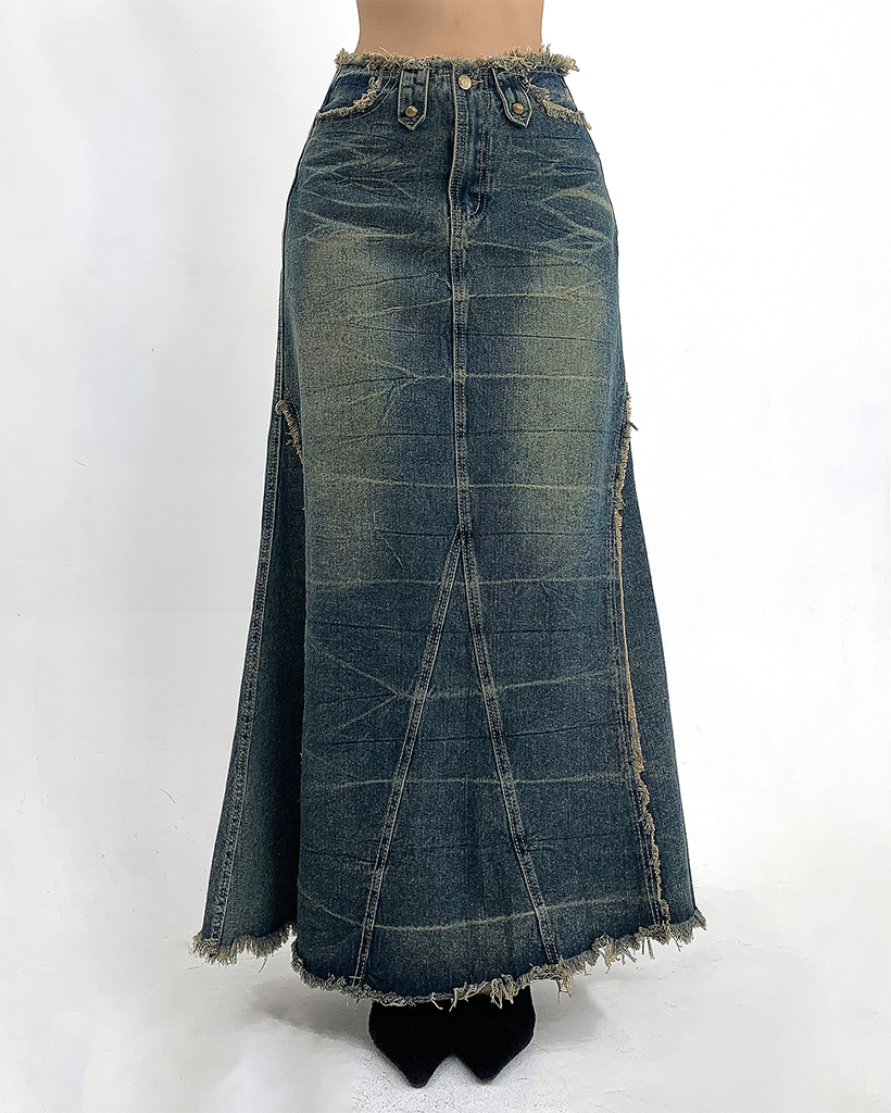 THE Dallas ザダラス フミエタナカ タッセル フリンジ 巻きスカート THE Dallas ザダラス フミエタナカ タッセル フリンジ 巻きスカート
