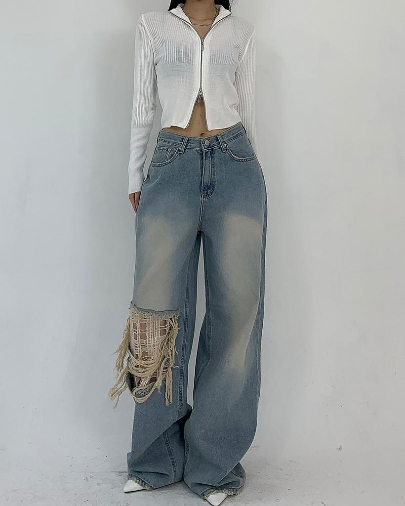 ヴィンテージレースデニムワイドパンツ | ファッション通販サイト NUGU