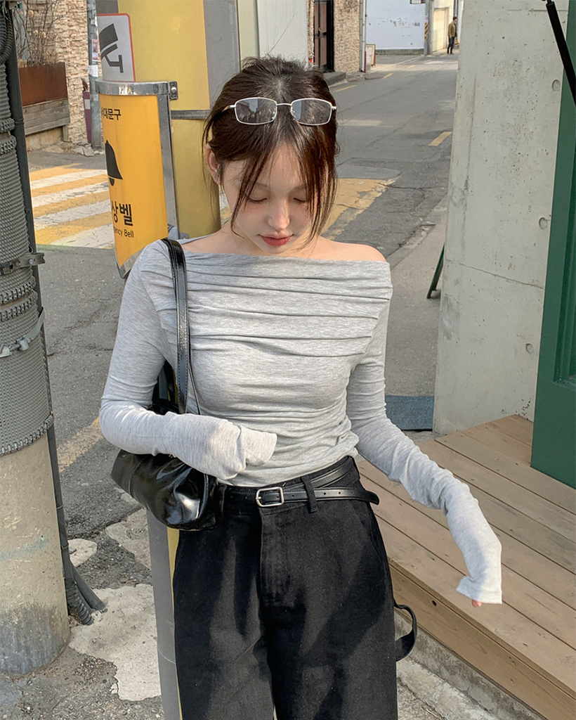 オフショルシャーリングTシャツ | ファッション通販サイト NUGU