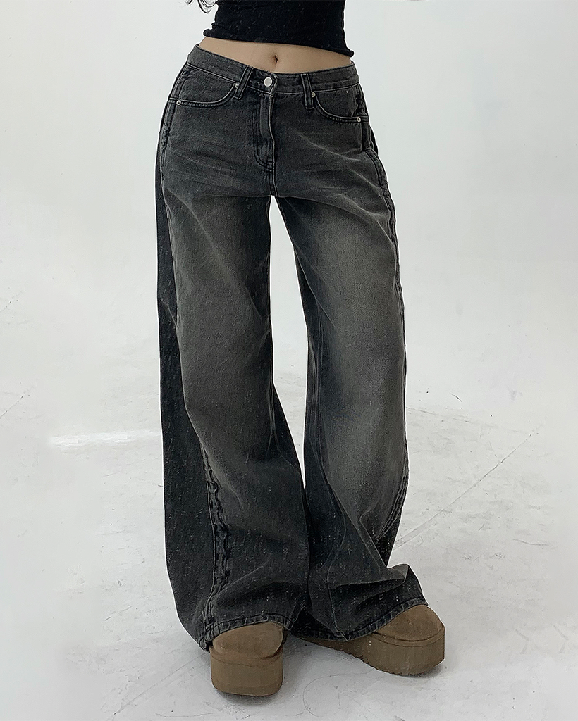 板ちゃんKALLMEYER ディープポケット ワイドレッグデニム裾上げ済 板