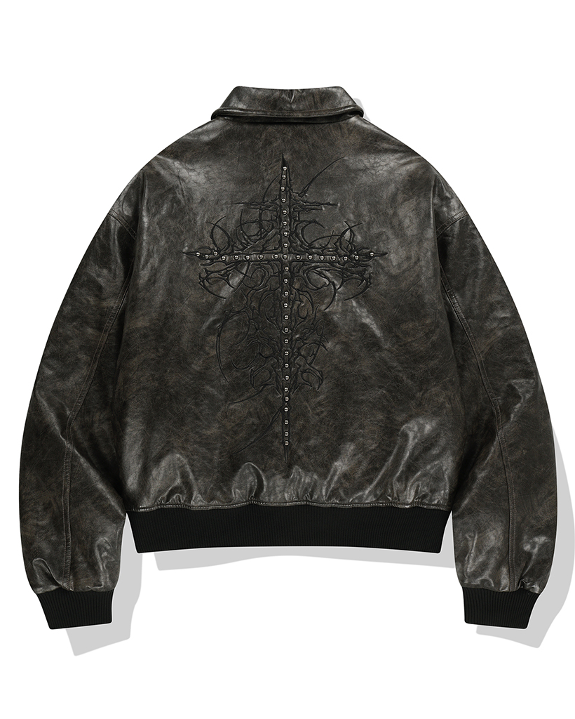 [nugu限定商品] Thorn 4 MA-1 Bomber Jacket - Black