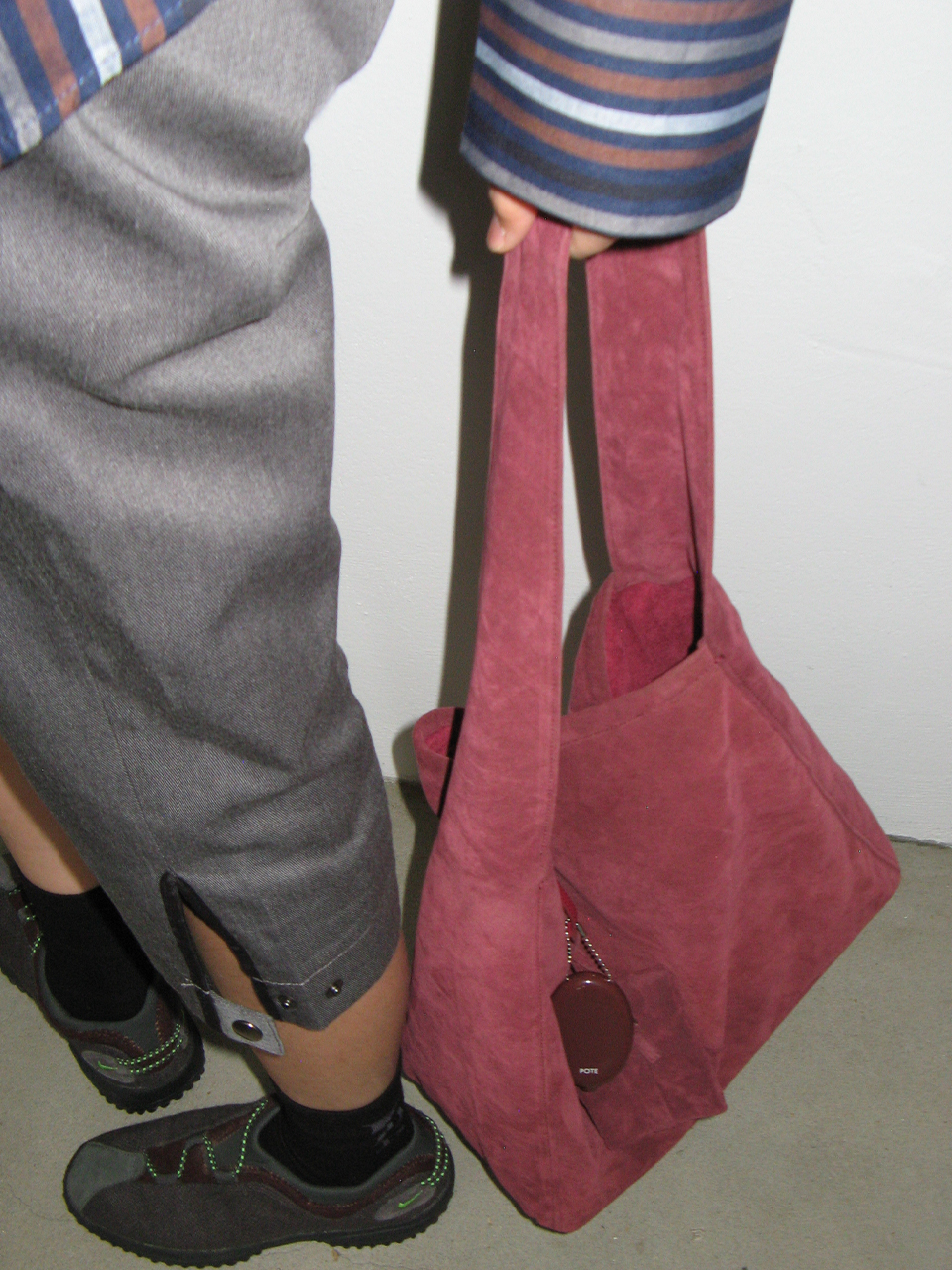 0007 Layered Pouch Hobo Bag_Suede Plum