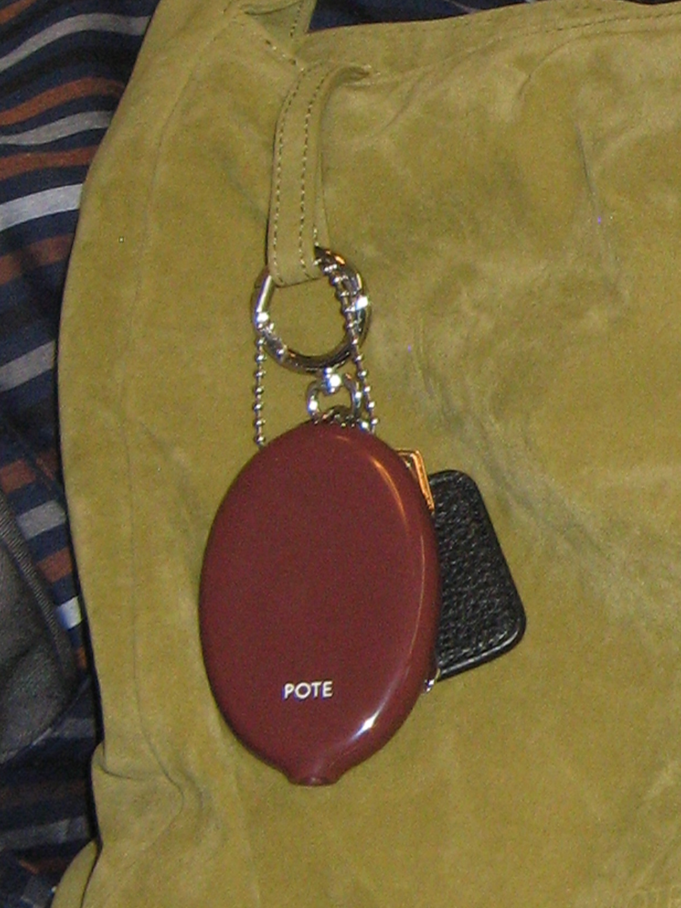 0005 Coin Pouch Keyring _Red Bean