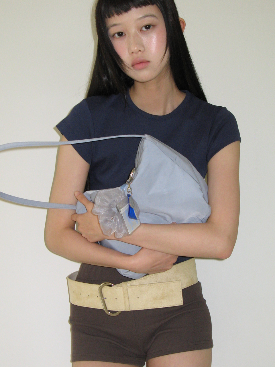 0003 Mogu Shoulder Bag _Blue Grey