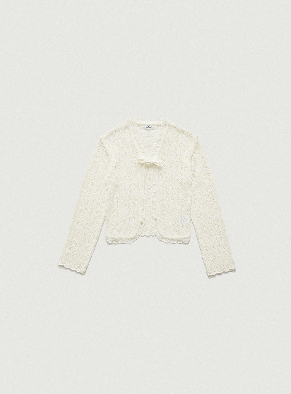 the Barnnet White Ravioli Lace-Trim Button-Up Top – Elegant