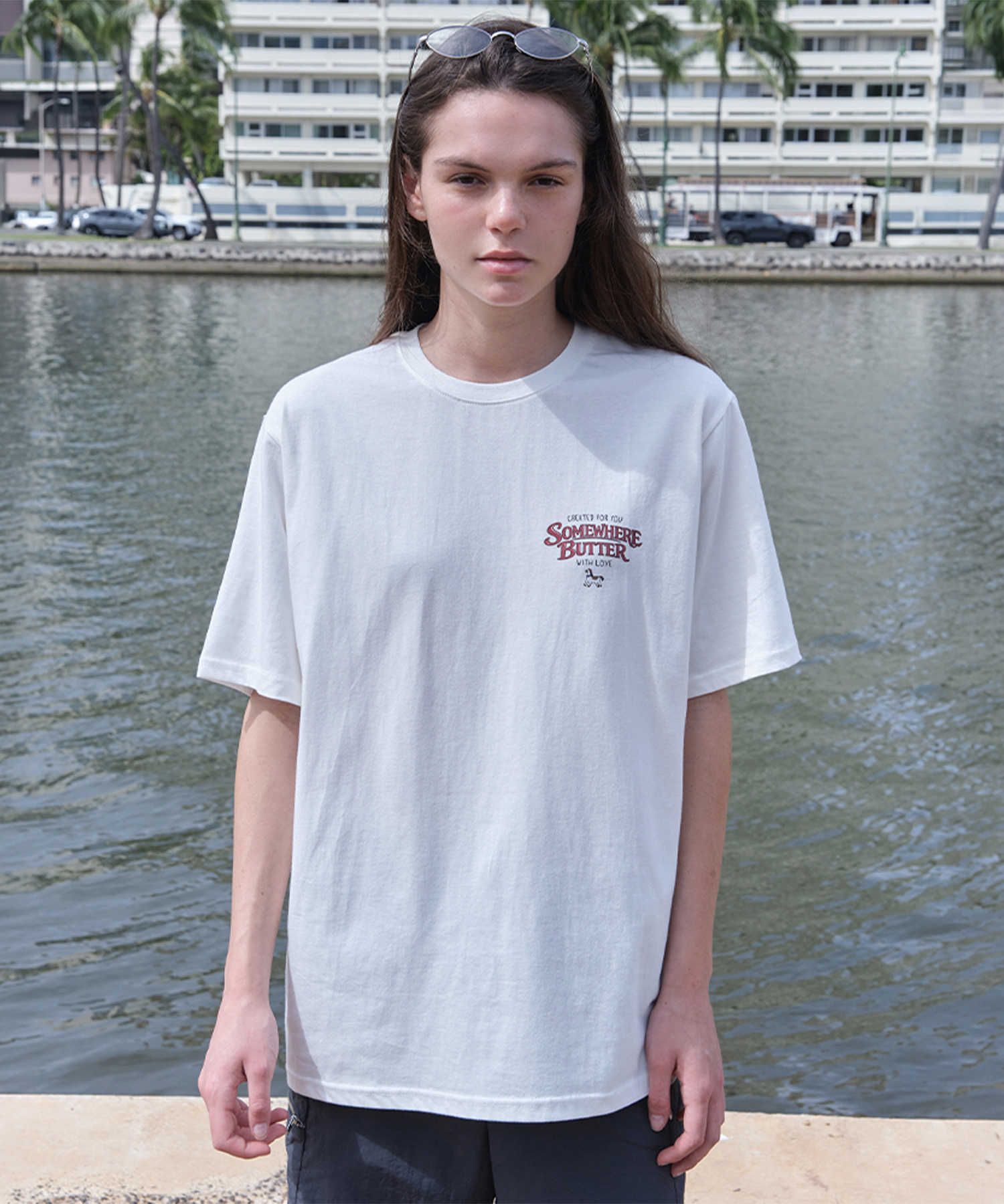 Trio Horse Over-Fit Top - Ivory