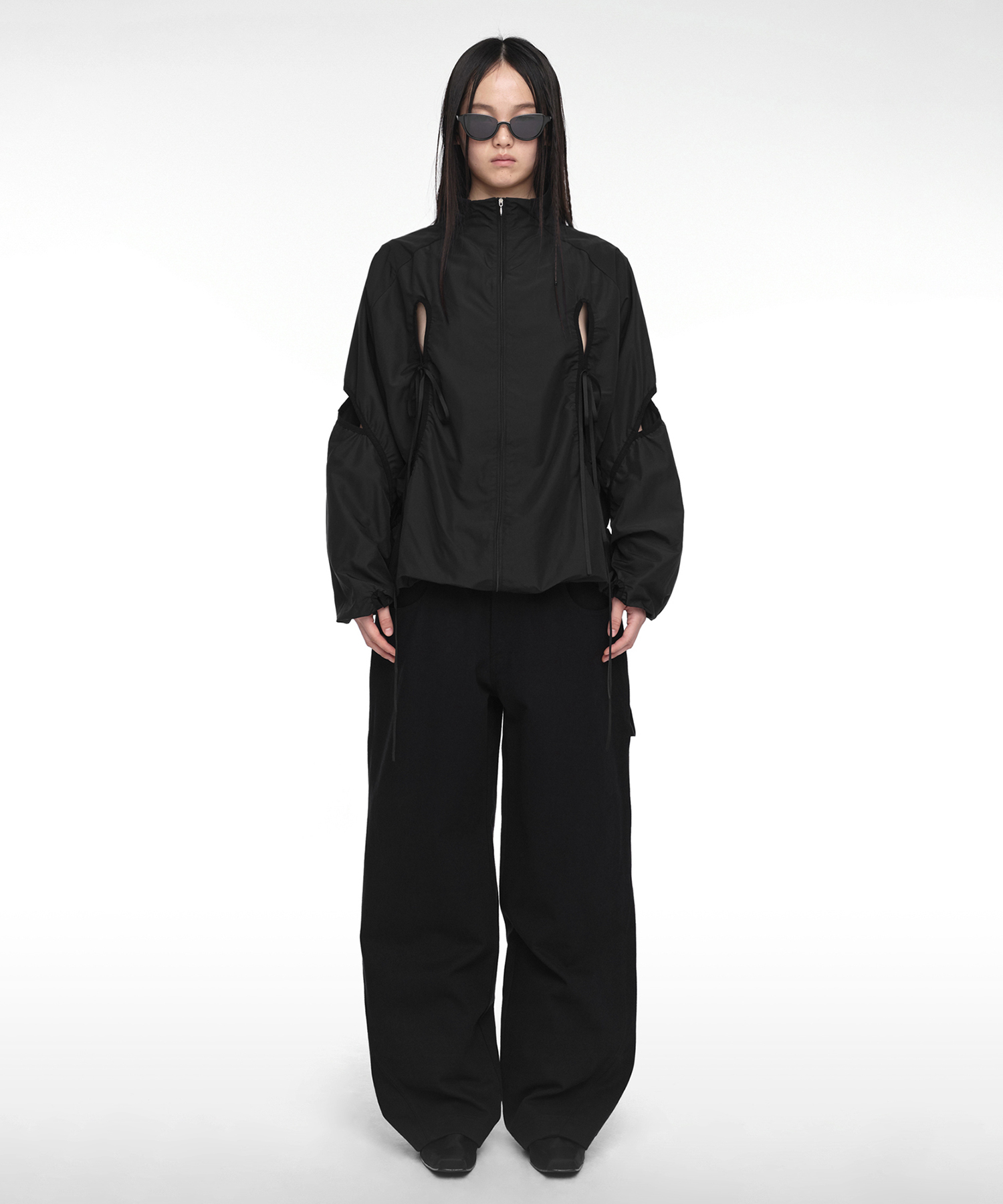 w) Vintage eco leather blouson_black | ファッション通販