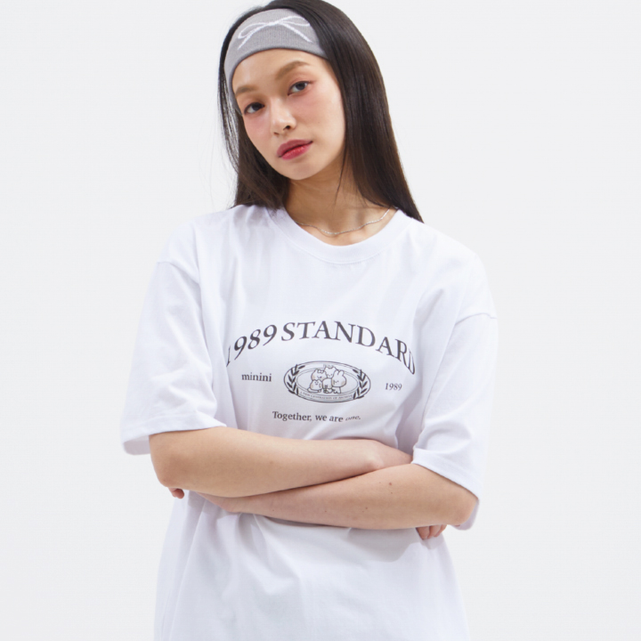 ★RONRON★ ★新作★ ハートローレルオーバーフィットTシャツ RONRON HEART LAUREL OVER FIT T SHIRT WHITE | ファッション
