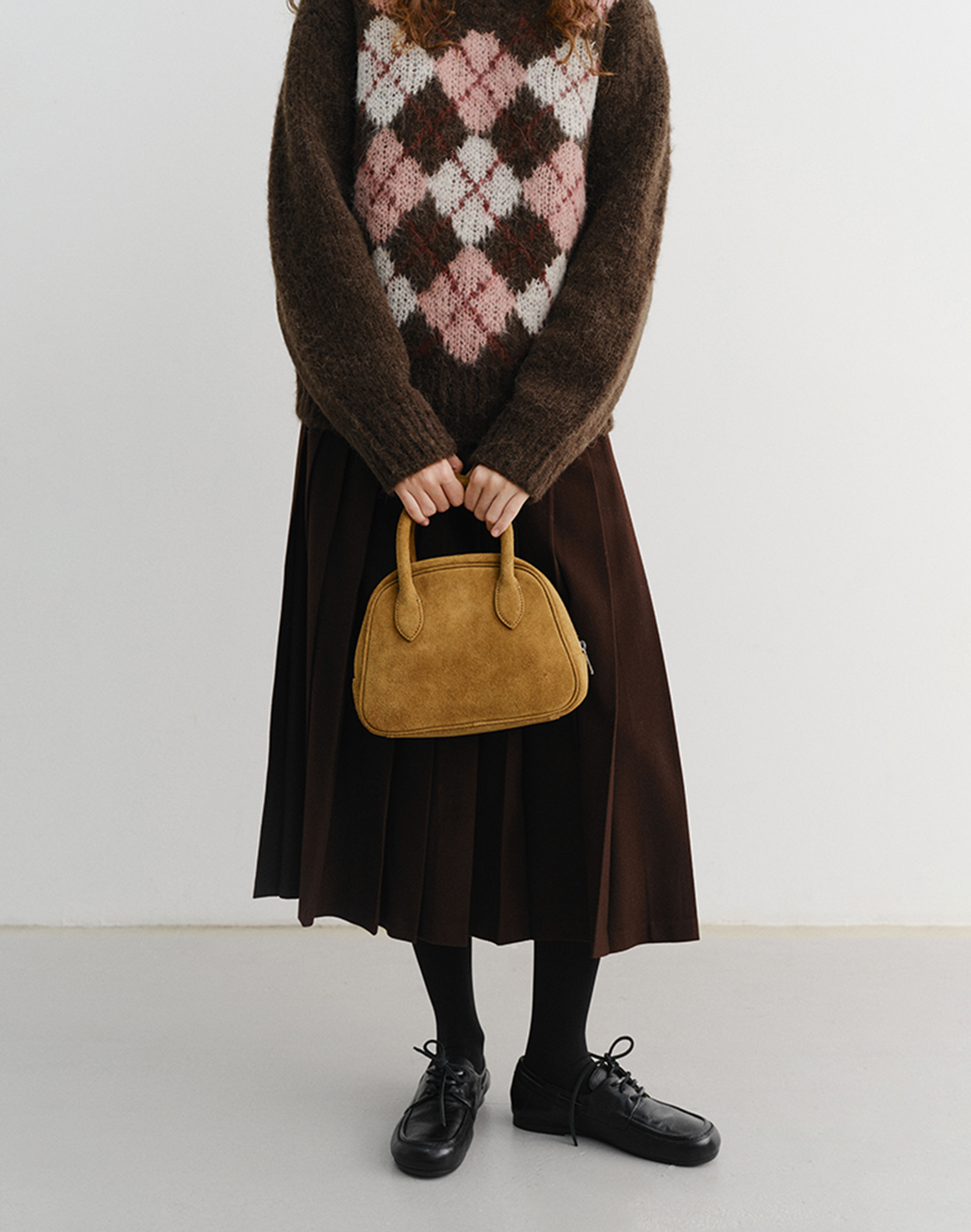 SUEDE BOSTON TOTE BAG CAMEL_UDBA5F202CM