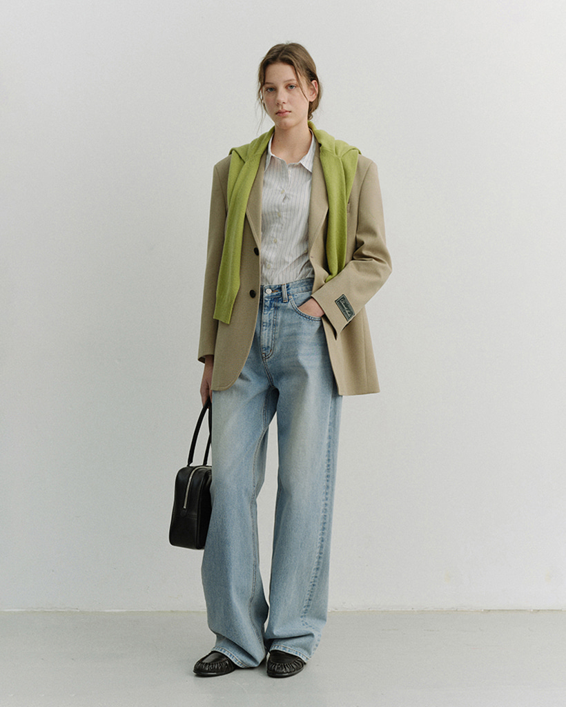 UNISEX OVERSIZED WOOL BLAZER CAMEL BEIGE_UDJA6A107I3